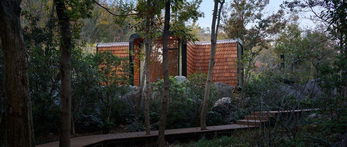 Four rounded spring huts by MONOARCHI disappear in Nanjing's woods 