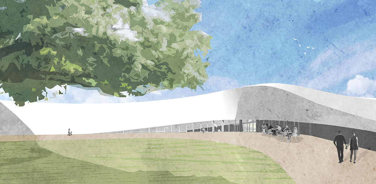 Snug Architects reveals design for a sinuous landmark to be built on the outskirts of Birmingham