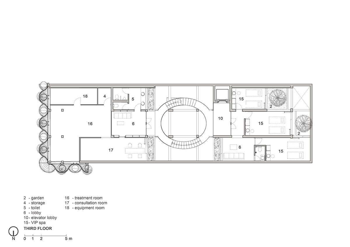 SAVA designs showroom wrapped by bulbous-formed planters on façade in Vietnam 