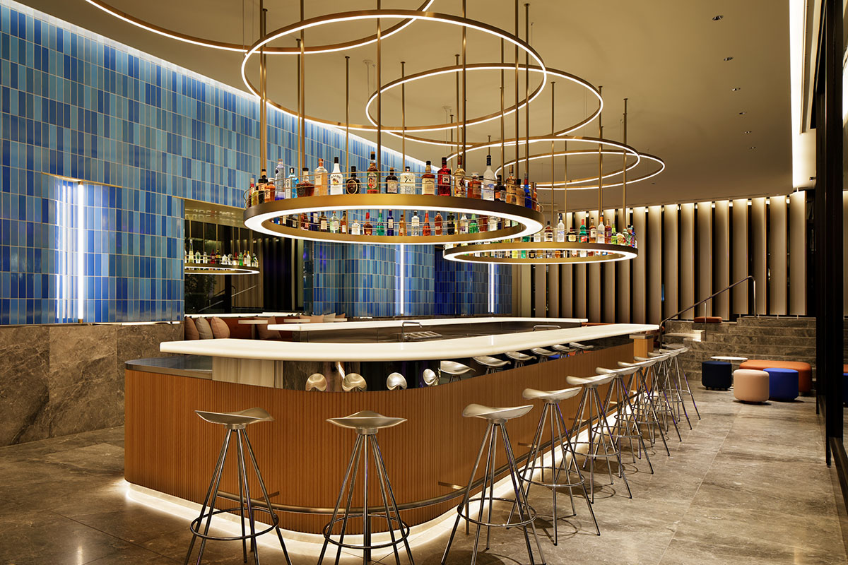 concrete completes W Hotel Osaka referencing to city's sounds and flavors in Japan