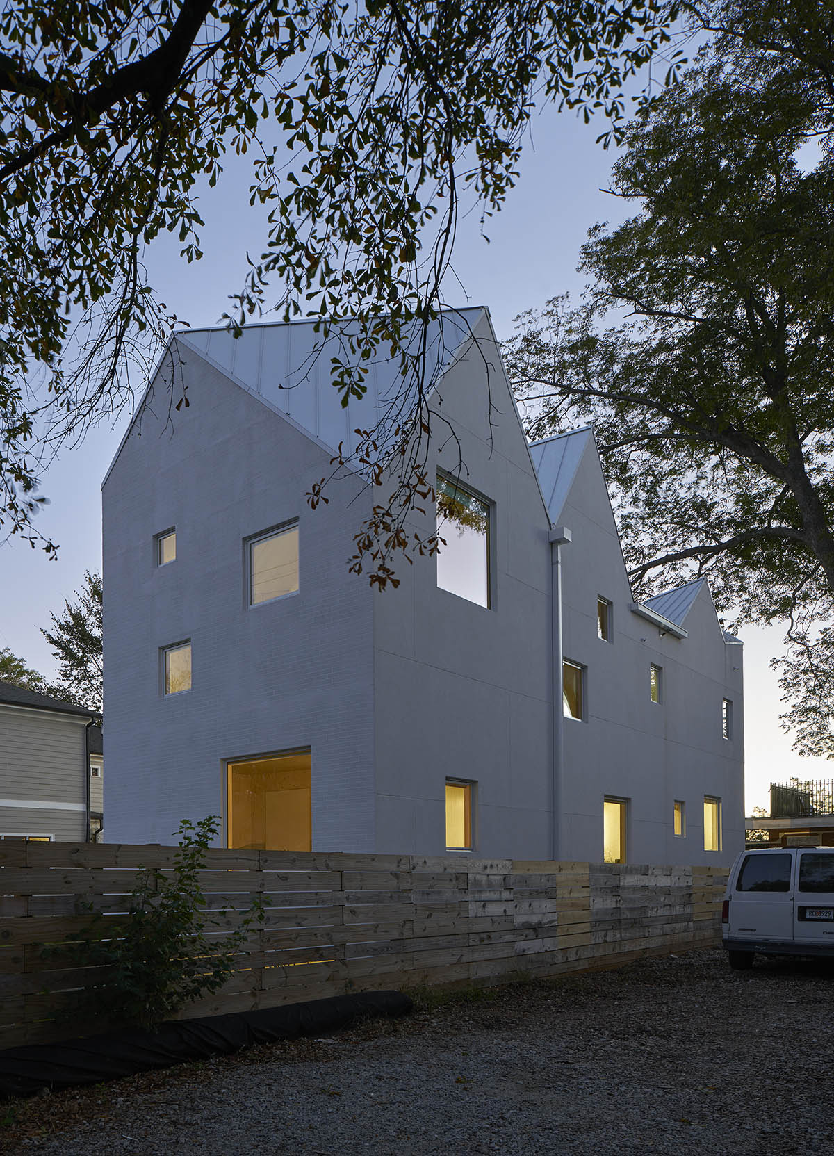 This family residence's roof plan establishes architecture of the building in Atlanta