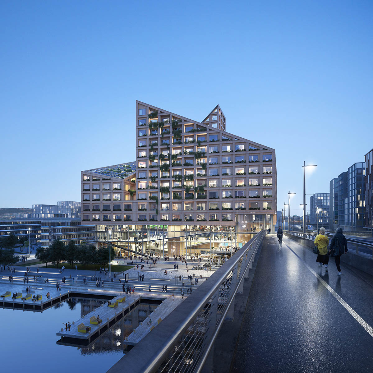 Dorte Mandrup, Bisgaard Landscape and Rambøll add sculptural wooden crown to Sweden's skyline