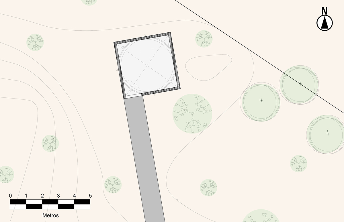 Santos Bolívar's rammed-earth hotel blocks are raised on inclined mirror bases in Mexican landscape