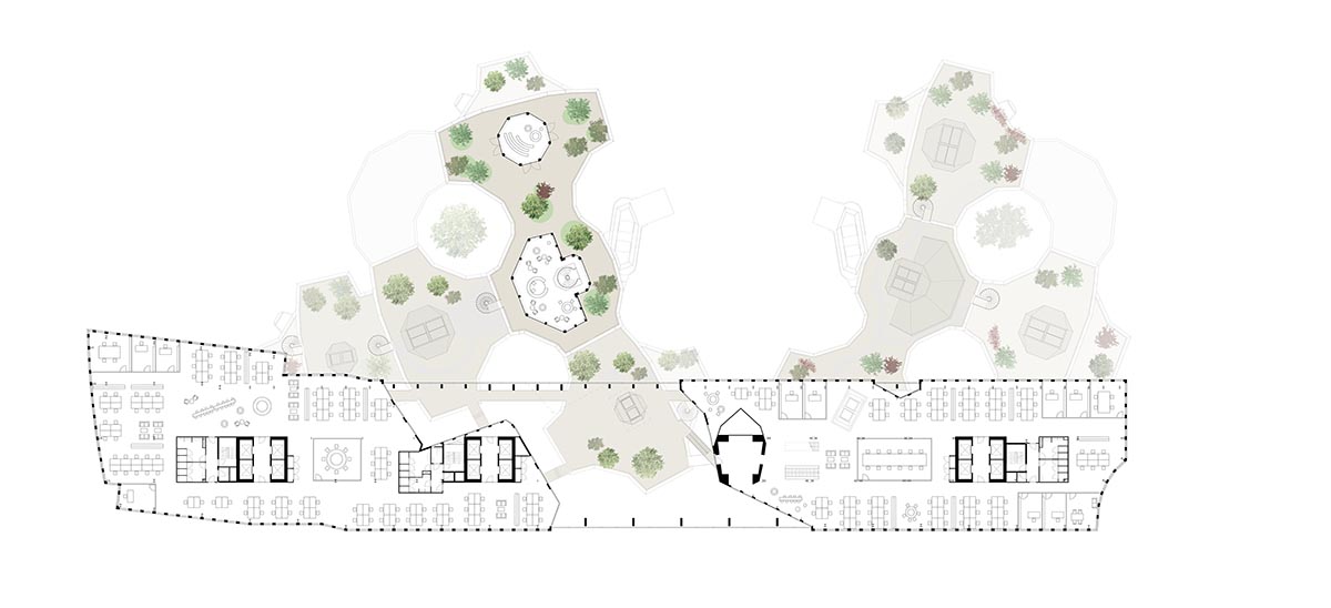 MVRDV completes the transformation of Aldo van Eyck's Tripolis Park in Amsterdam