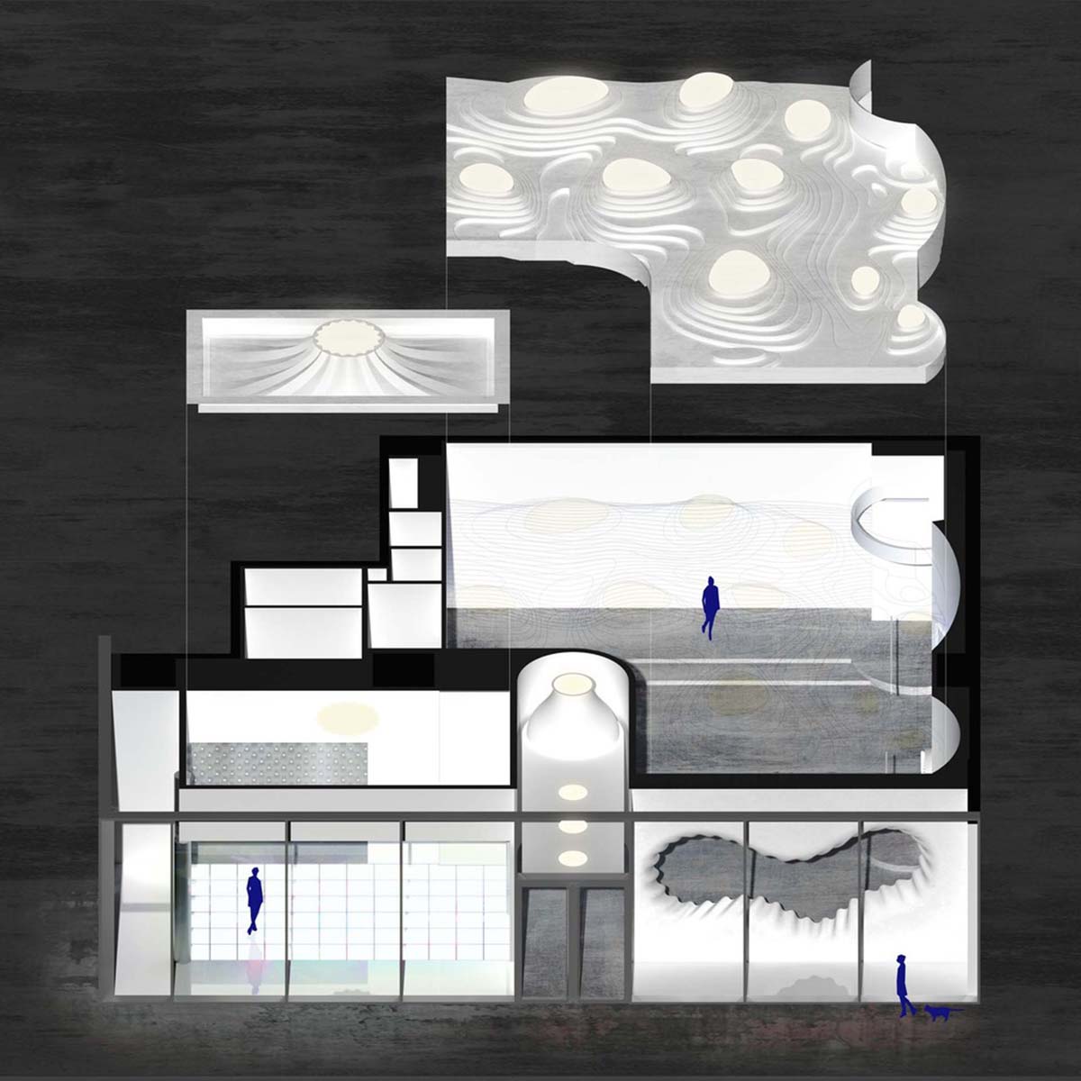 123 architects creates white cave retail and gallery space in Beijing