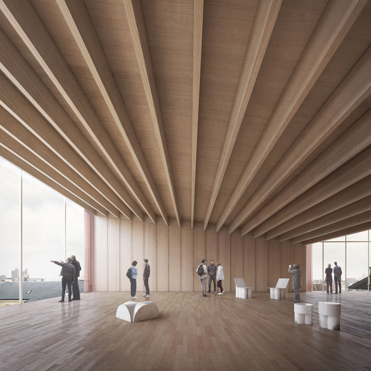 Carmody Groarke and TRANS architectuur | stedenbouw design new extension of Design Museum Gent