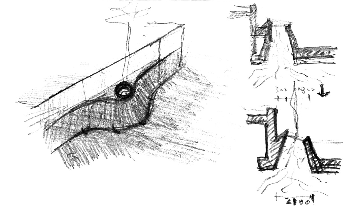 Atelier Liu Yuyang Architects built glassless yoga pavilion featuring silver roof set on a hill