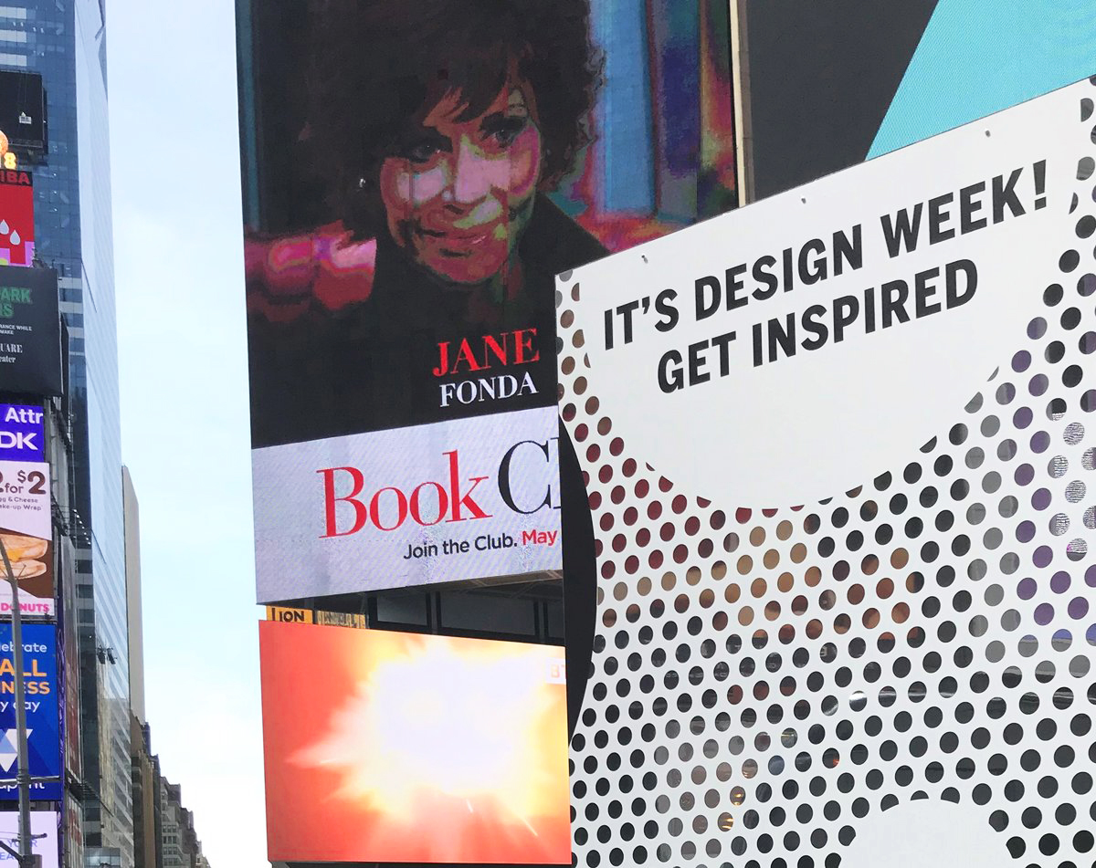 New York City's Times Square has taken over by a design “happening”