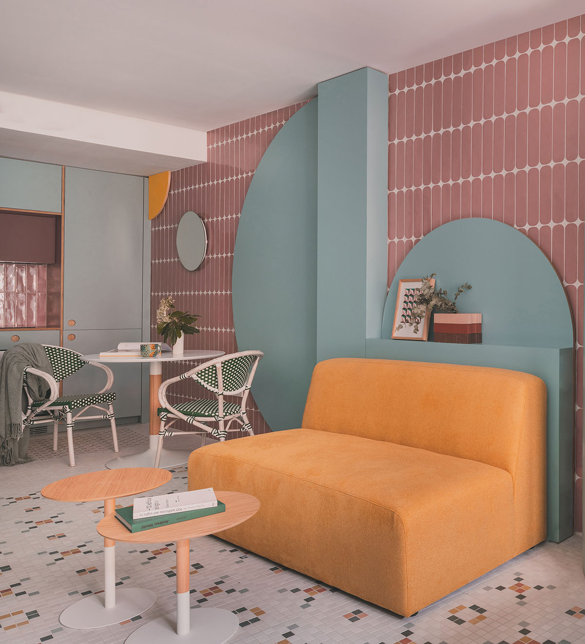 OOIIO transforms an apartment interior into a designer home with flawless ceramic surfaces in Madrid