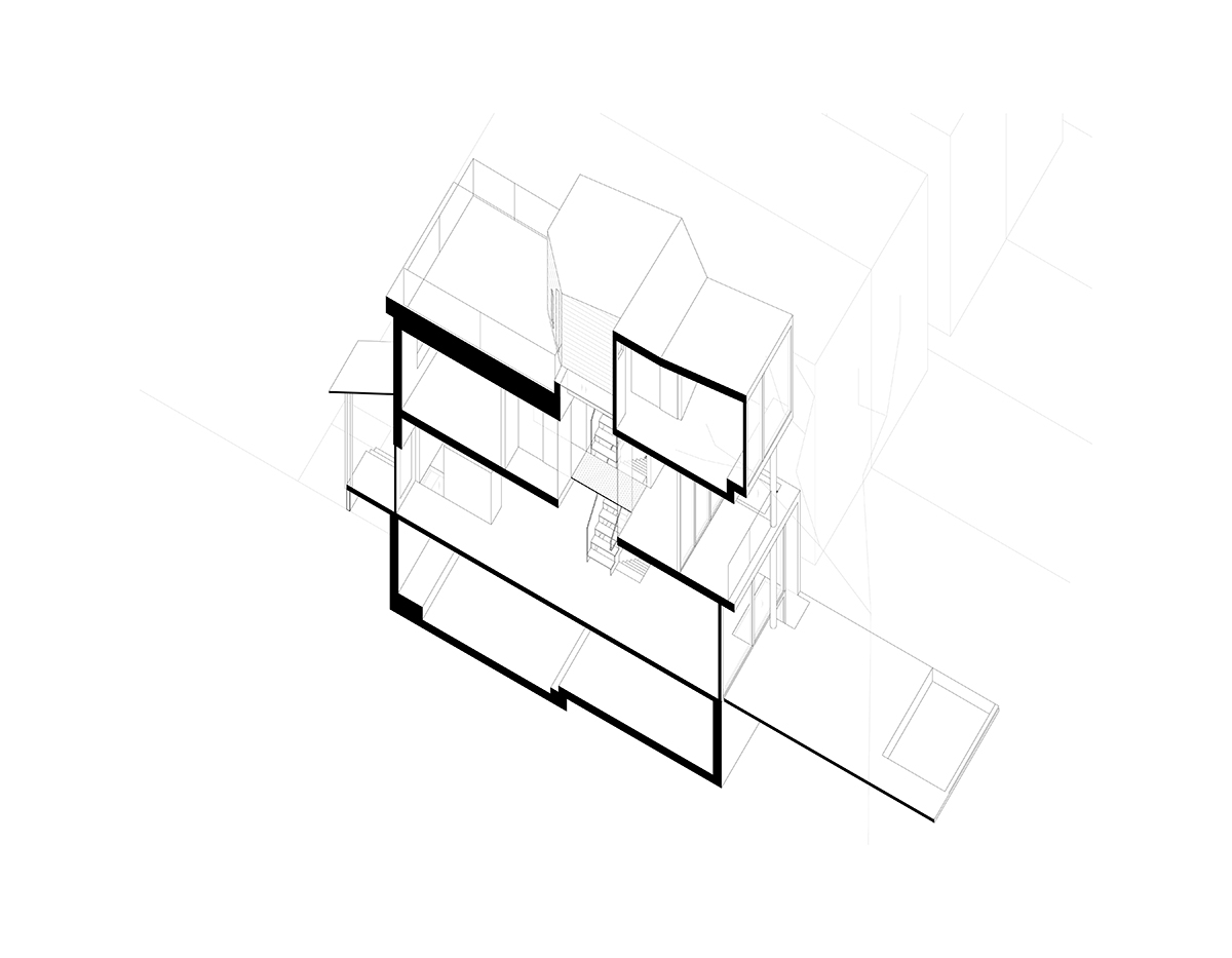 Aleph-Bau breaks Toronto’s row houses monotony with an unseen rooftop