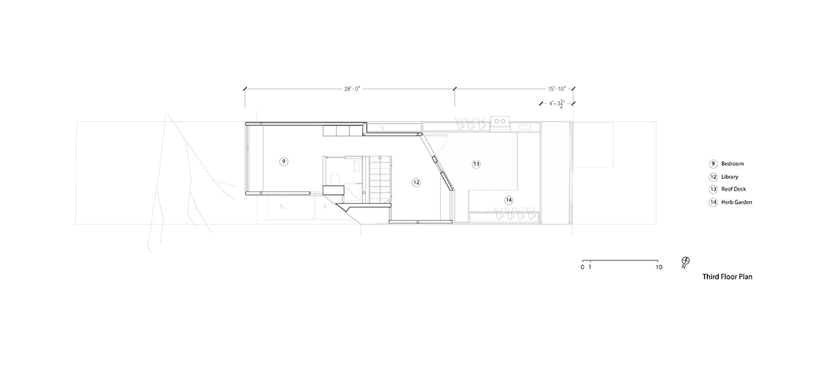 Aleph-Bau breaks Toronto’s row houses monotony with an unseen rooftop