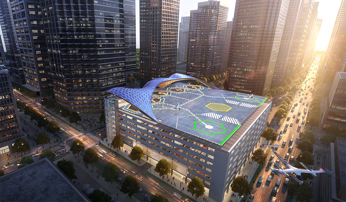 Eight firms reveal designs for Uber Air Skyports