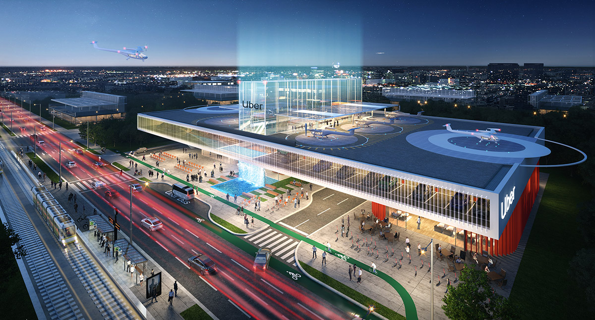Eight firms reveal designs for Uber Air Skyports