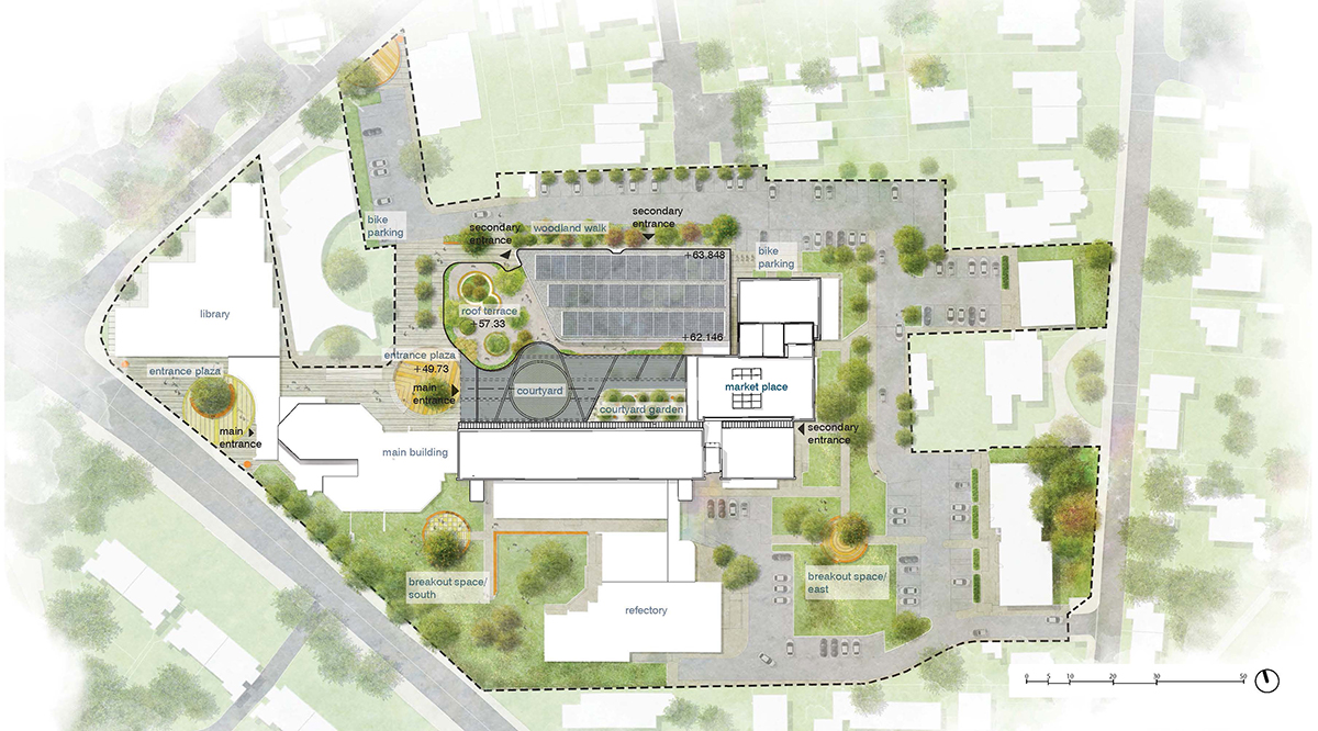 UNStudio designs new Business School with island-like volumes at UCA Epsom