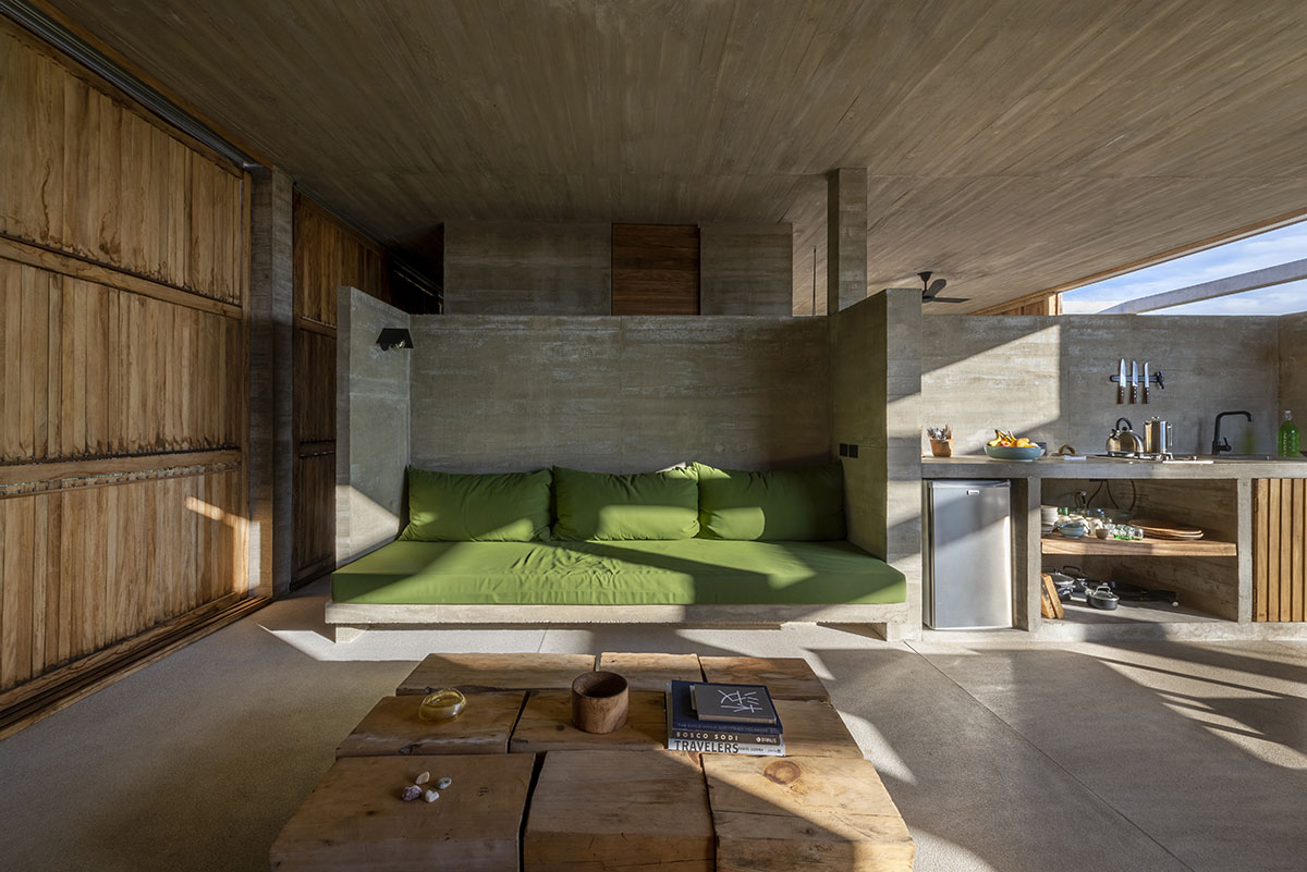 Concrete columns and beams wrap Cosmos House designed by S-AR in Mexico