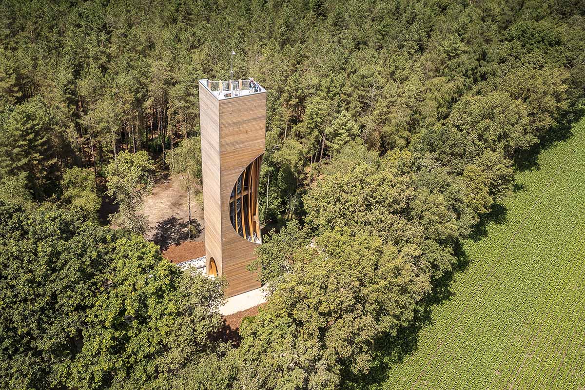 NEXT architects completes Watchtower Einderheide for humans and animals in Bergeijk