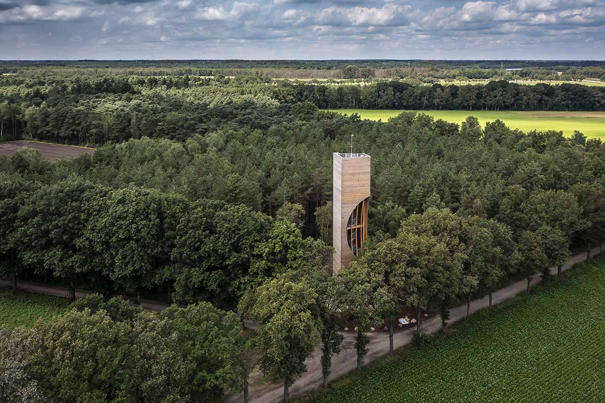 NEXT architects completes Watchtower Einderheide for humans and animals in Bergeijk