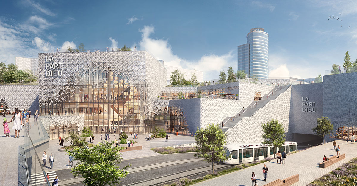 Construction work started on MVRDV's porous shopping mall Lyon Part-Dieu in Lyon