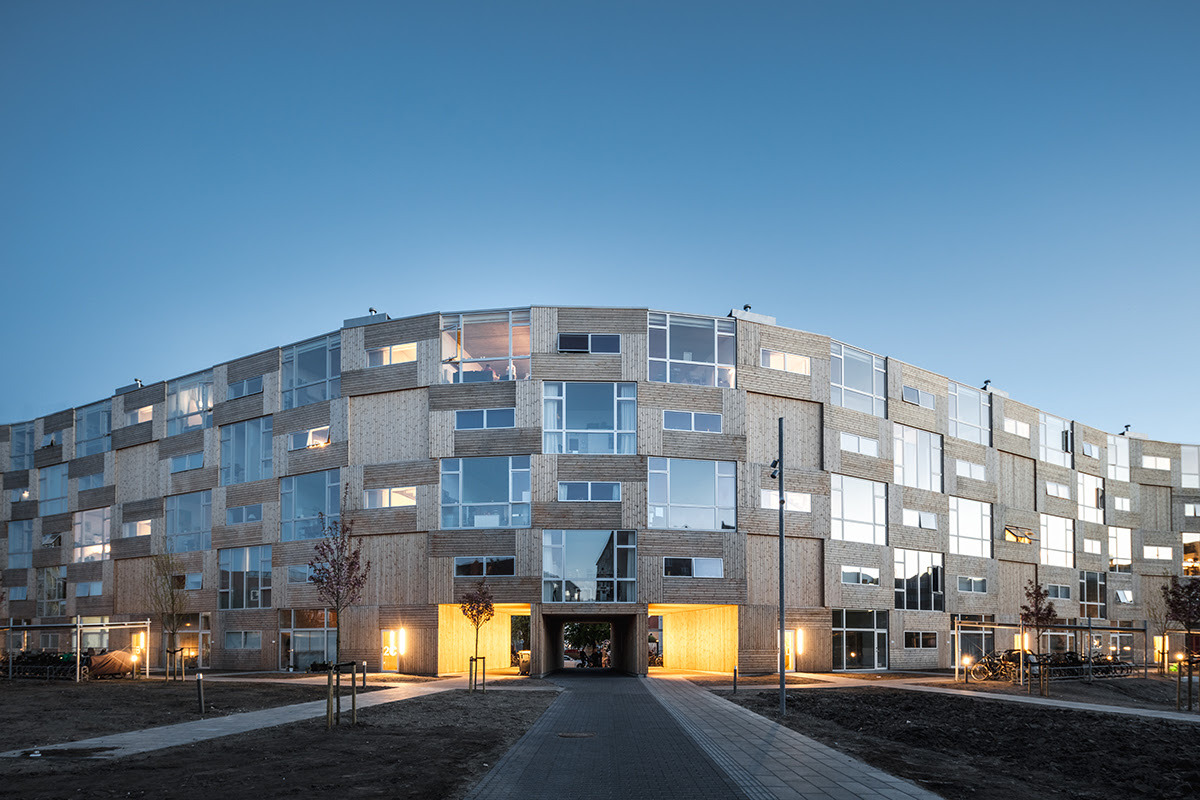 BIG completes curvy affordable housing for low-income families in Copenhagen