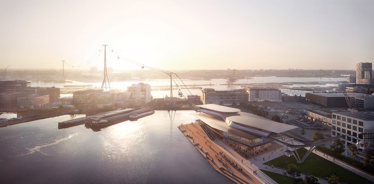 UNStudio to enhance Amsterdam's transport with new cable car line featuring sculptural towers
