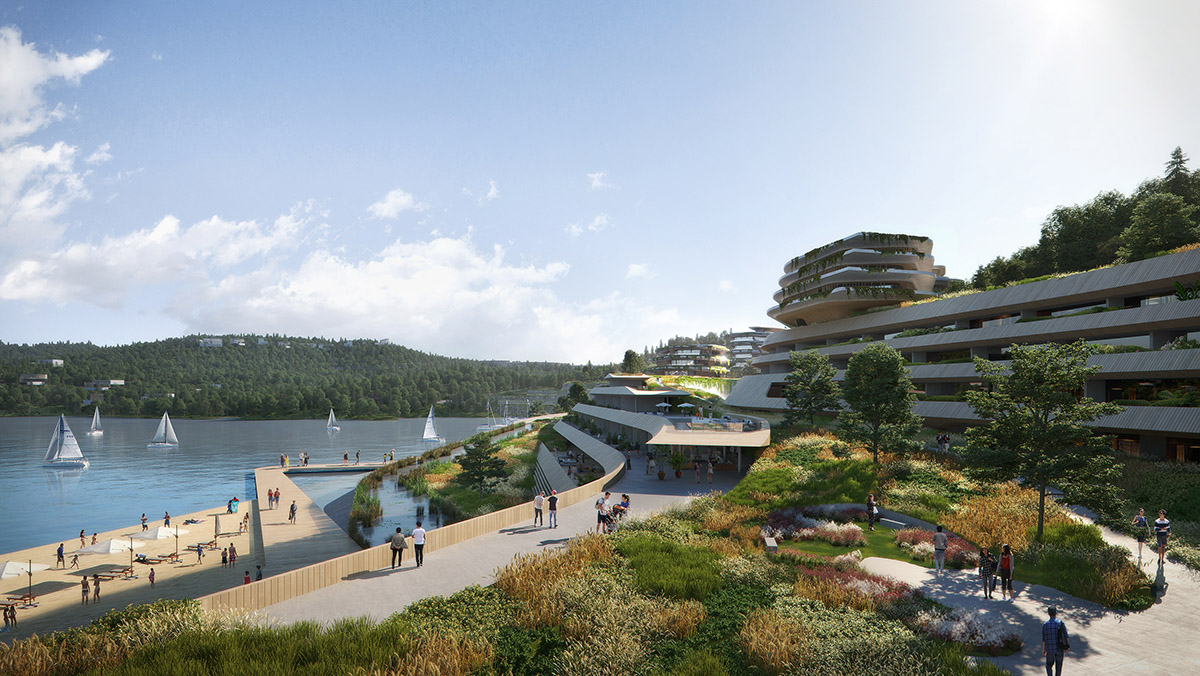 UNStudio reimagines Korean gardens with sinuous leisure island in South Korea