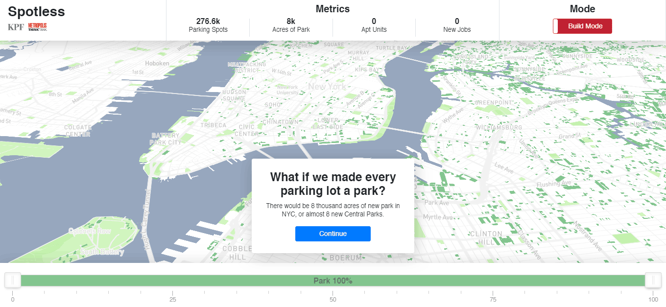 KPFui introduces the new tool 'Spotless' to re-imagine the possibilities for a carless New York
