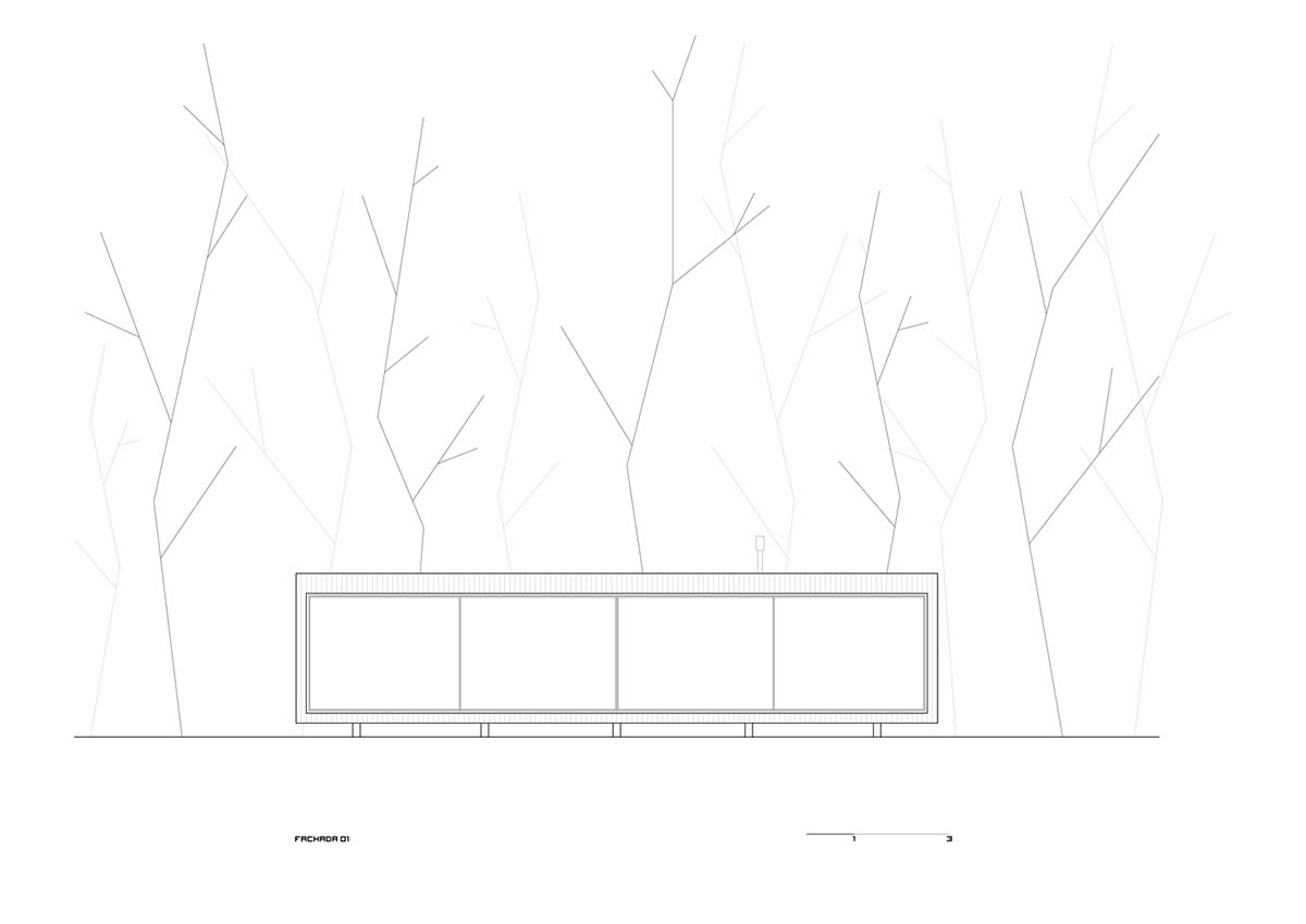 Black wooden cabin by iHouse estudio is an off-grid escape home in Uruguayan native forest