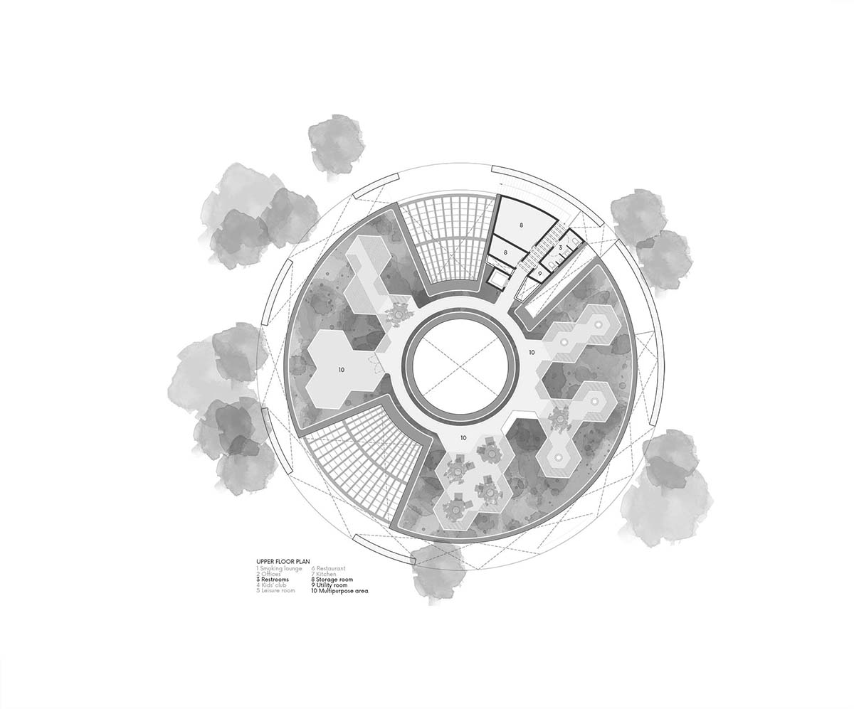 La Pedrera Clubhouse adopts a 360° concept nestled on the outskirts of the city of Atlixco