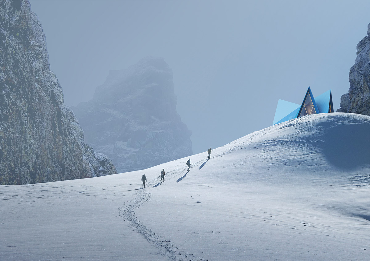 Utopia Arkitekter designs moveable trekking cabin resisting harsh weather conditions