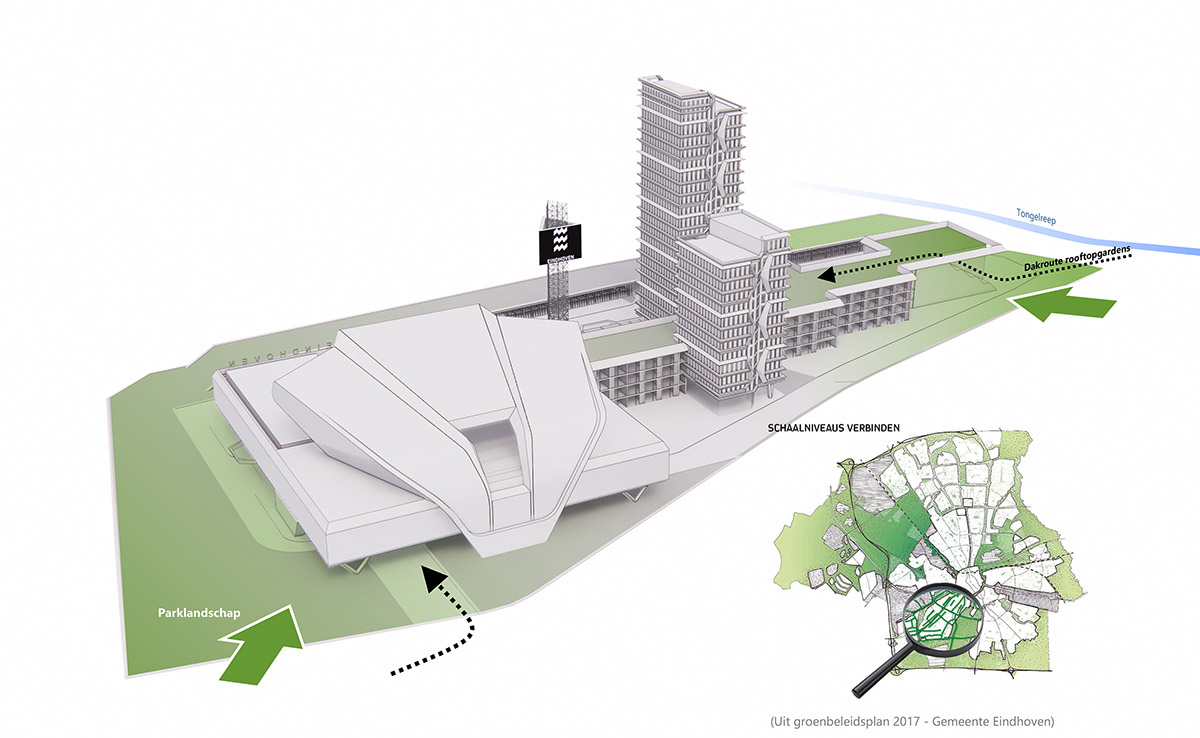 UNStudio extends Congress Centre with large cantilevered auditorium structure in Eindhoven