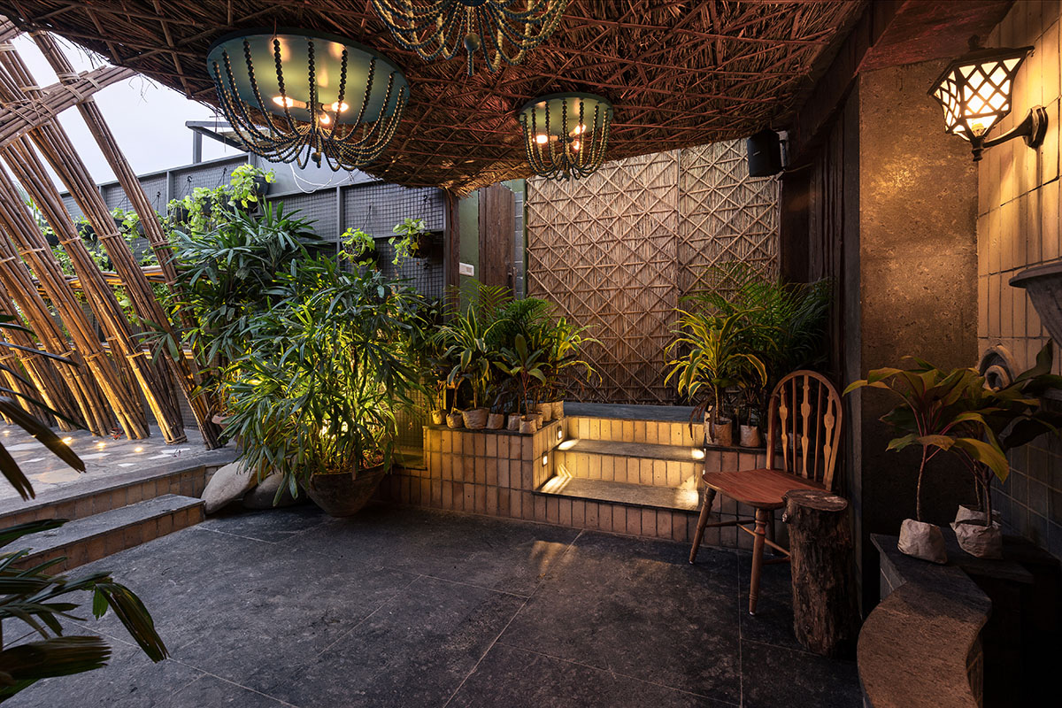 Loop Design Studio completes Tulum-Jungle Rooftop Restaurant in Chandigarh