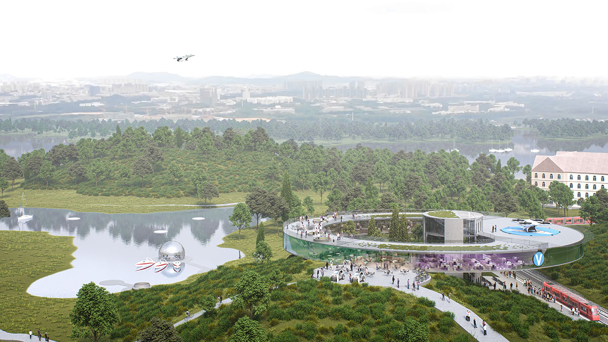 MVRDV and Airbus release research showing how to integrate air mobility into urban environments