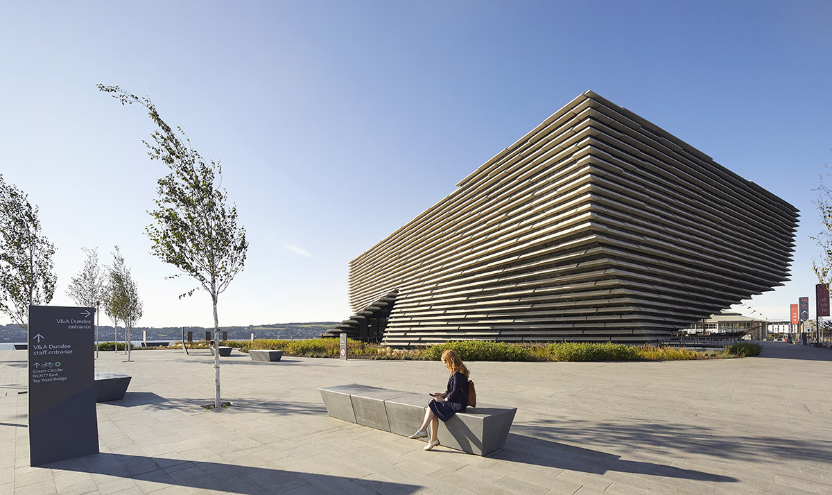 First detailed photos released for Kengo Kuma's cliff-inspired V&A Dundee Museum