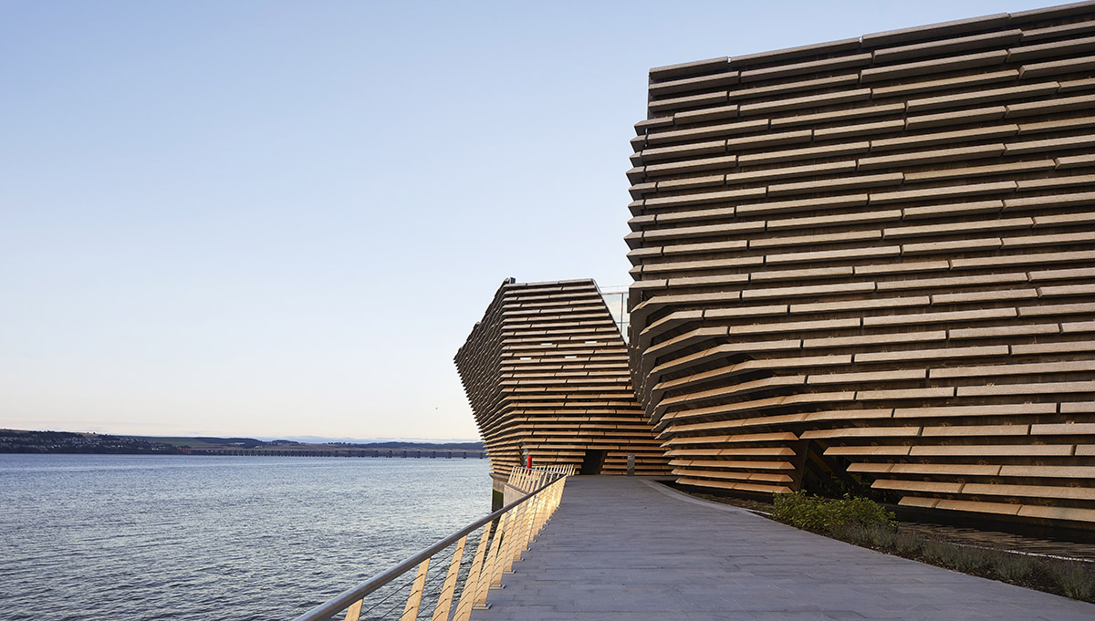 First detailed photos released for Kengo Kuma's cliff-inspired V&A Dundee Museum