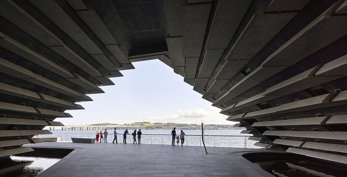 First detailed photos released for Kengo Kuma's cliff-inspired V&A Dundee Museum