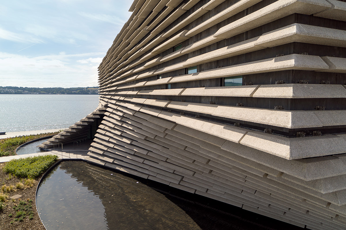 New drone video shows Kengo Kuma's V&A Dundee Museum almost complete in Scotland
