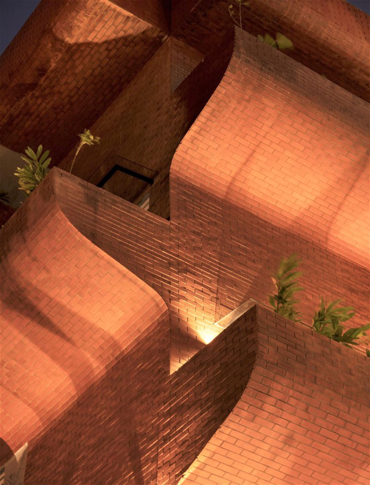 Fluid balconies for this housing help plants to grow comfortably designed by The Purple Ink Studio