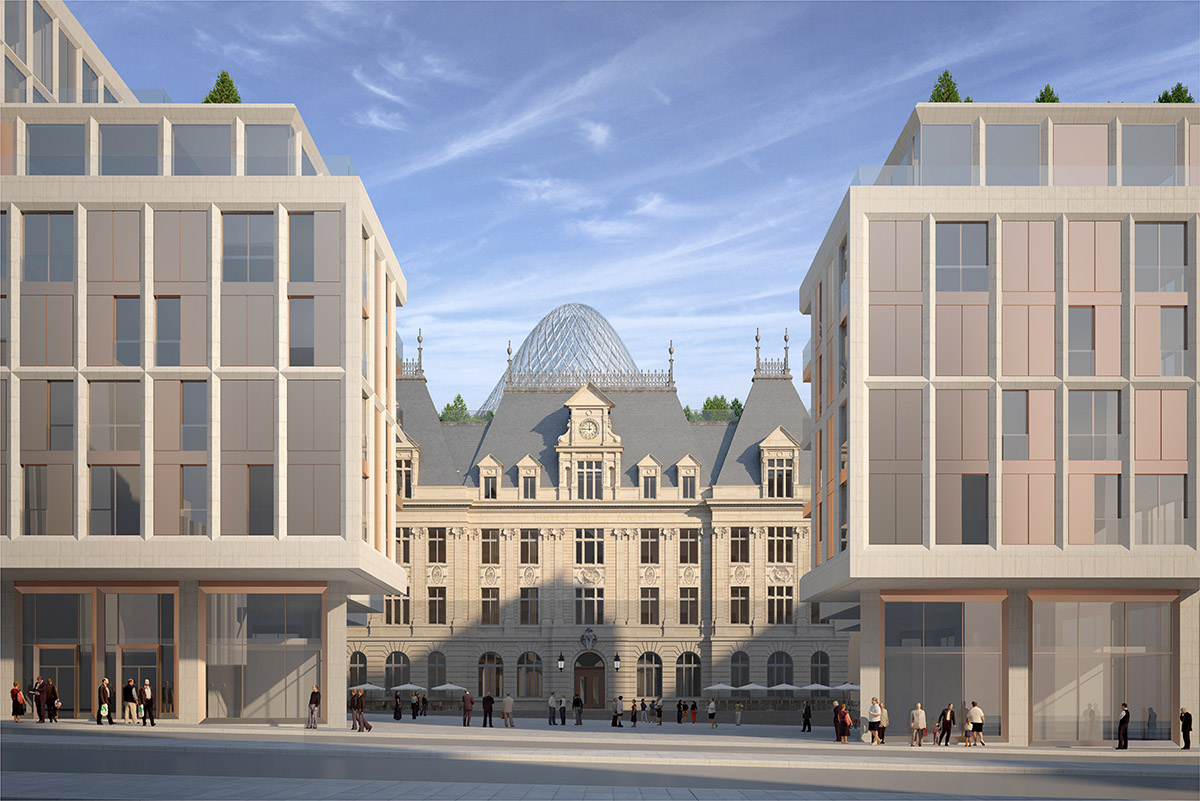 Vincent Callebaut Architectures to add crystallized dome to a historic stone hotel in Luxembourg