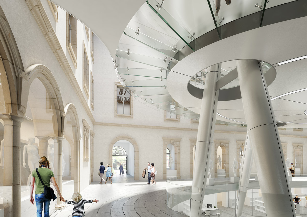 Vincent Callebaut Architectures to add crystallized dome to a historic stone hotel in Luxembourg