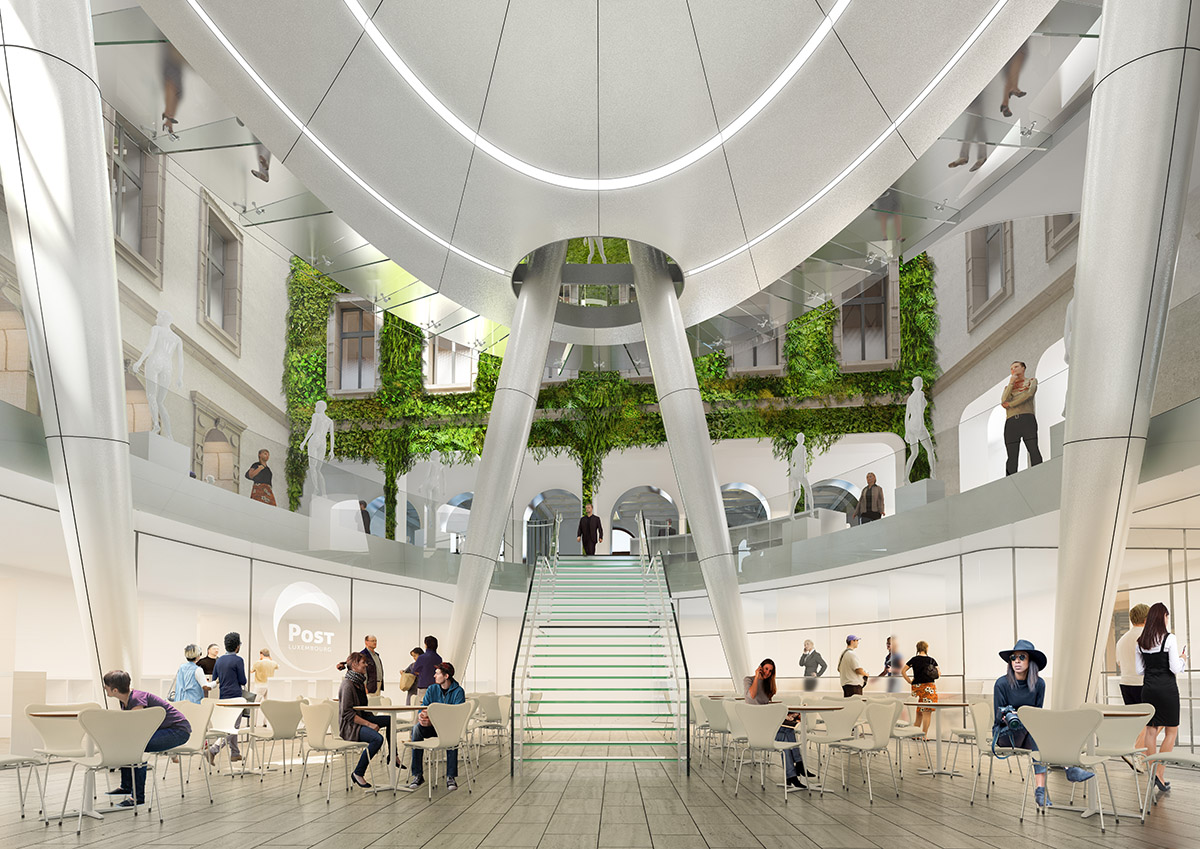 Vincent Callebaut Architectures to add crystallized dome to a historic stone hotel in Luxembourg