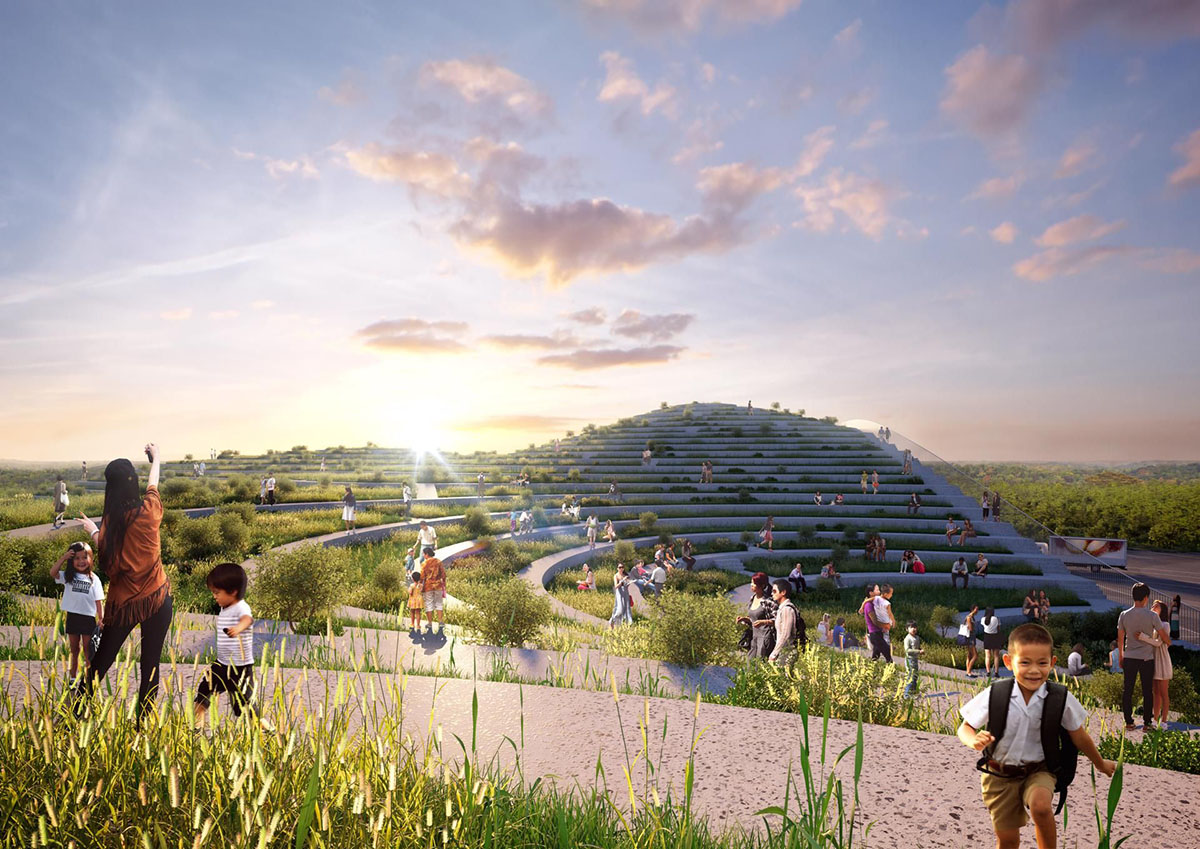 MVRDV to create wavy green landscaped-roof for a vegetable market in Tainan