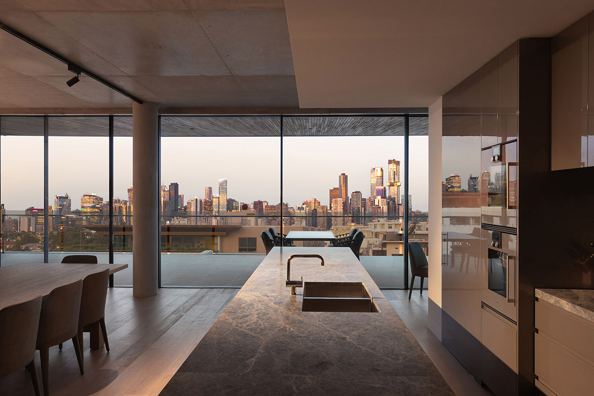 Wood Marsh's Alumuna Residences feature bronze folded mirrored glass in Australia