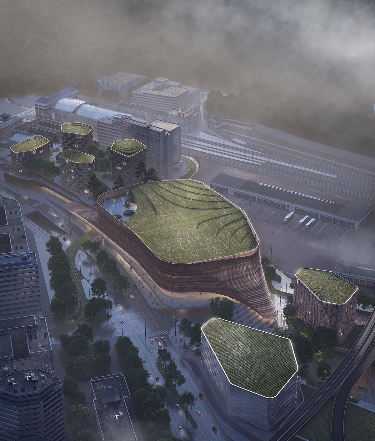 3XN unveils design for new arena in UNESCO Heritage Site of Bergen