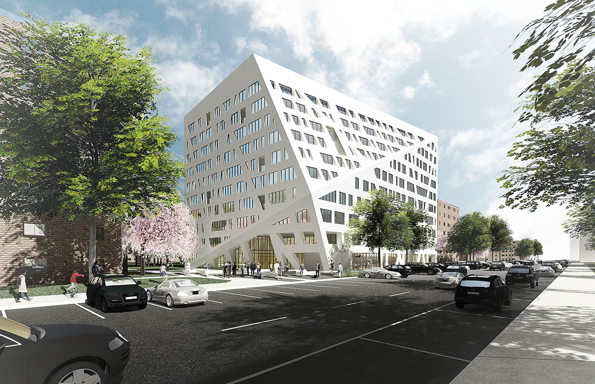 Studio Libeskind's angular affordable housing will serve to extremely low-income individuals