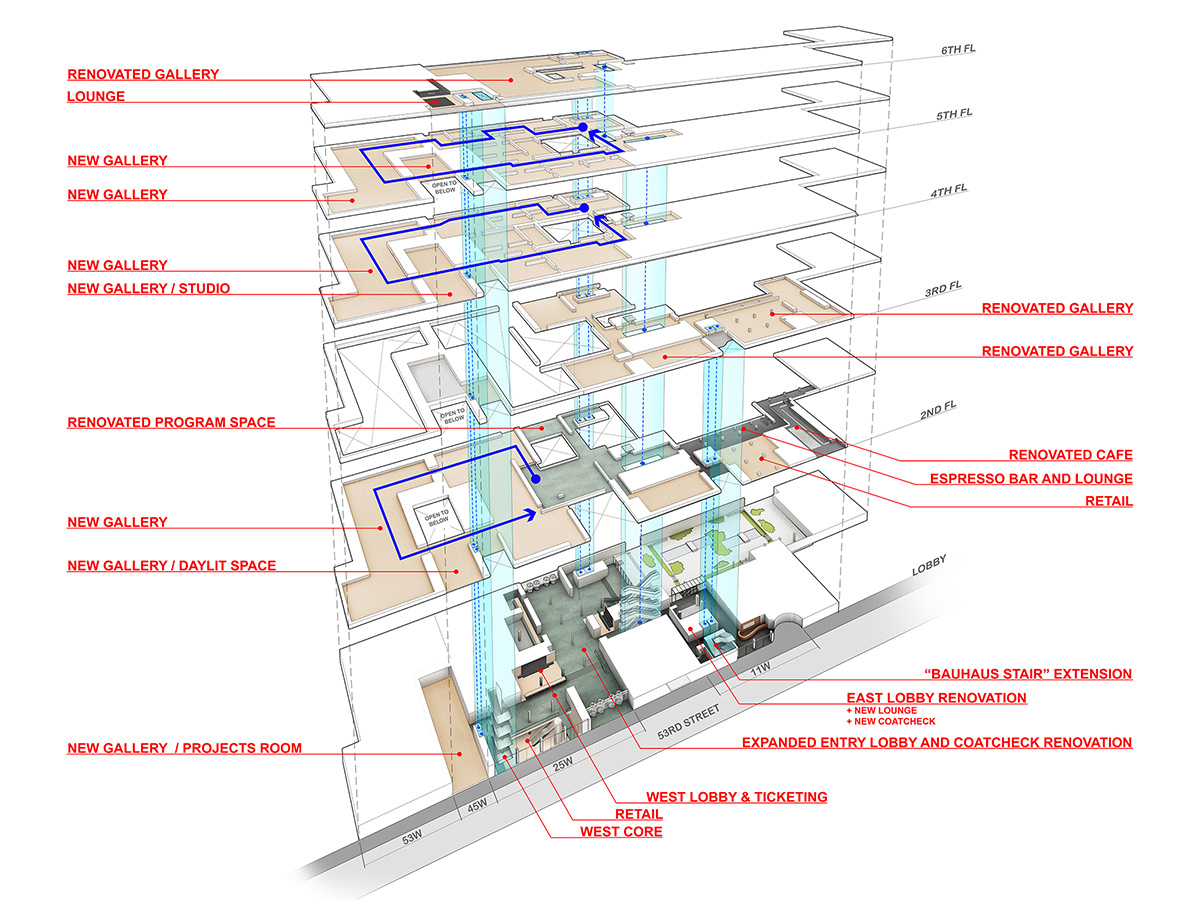 Diller Scofidio + Renfro completes first phase of renovation for MoMA galleries and public spaces