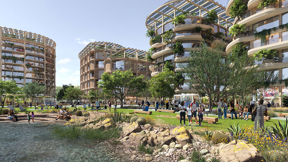 BIG unveils new images for the Telosa City masterplan, focusing on