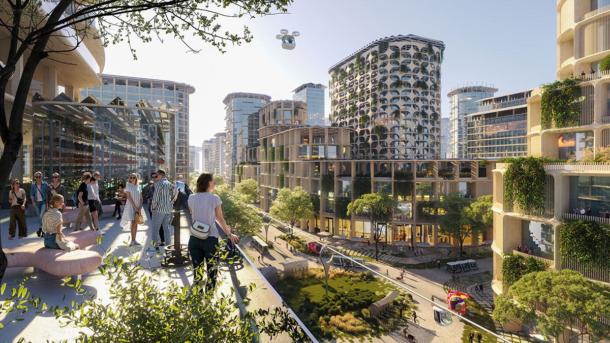 BIG unveils new images for the Telosa City masterplan, focusing on