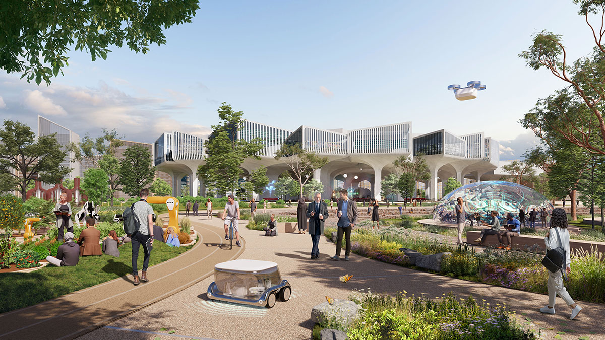 BIG unveils new images for the Telosa City masterplan, focusing on