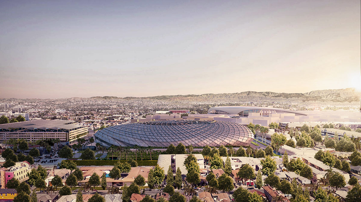 Aecom to design Los Angeles Clippers arena with diamond-shaped metal panels in Inglewood