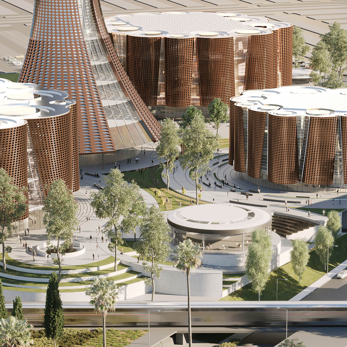 SPF:a unveils plans for orange tree-inspired Anaheim Performing Arts Center in California